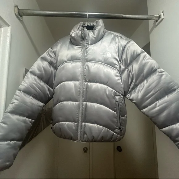 The North Face Women’s Silver Puffer Jacket - Picture 1 of 9